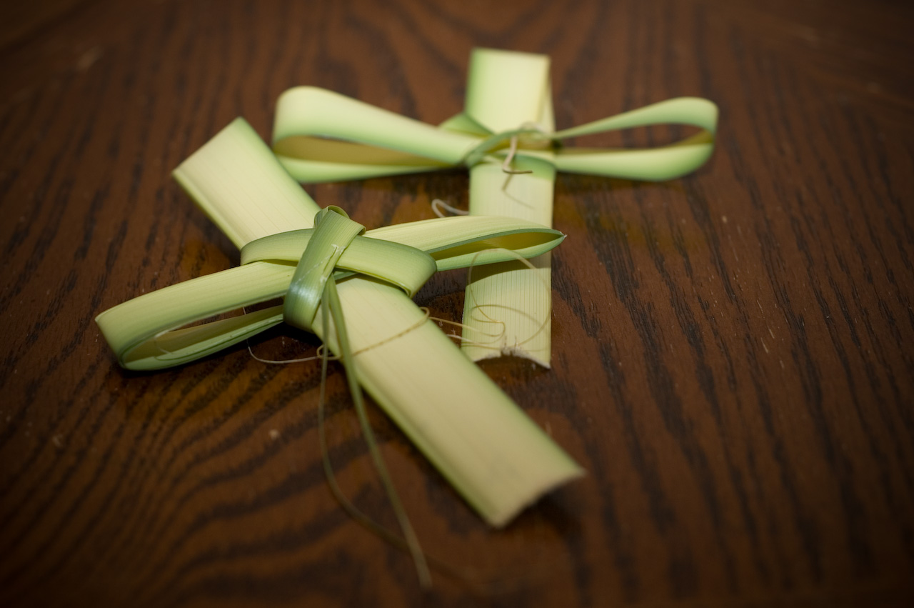 Palm crosses for Holy Week