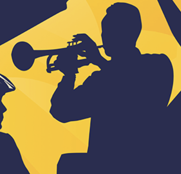 Art Deco festival image trumpet player