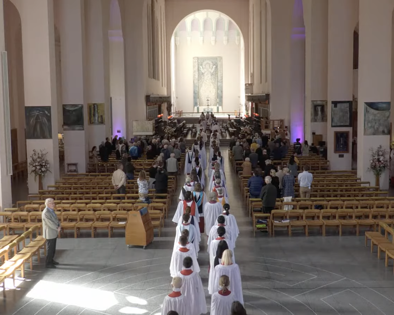 Choirs entering St Pauls Cathedral Wellington